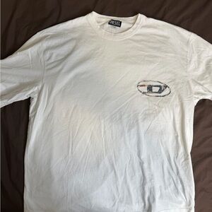 Diesel White Tee with Logo